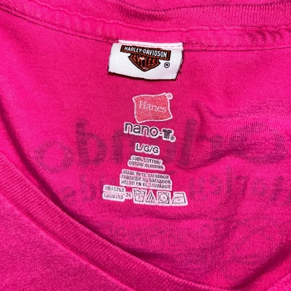 Harley Davidson Hot Pink Cotton T-Shirt Souvenir Collector Shirt Orlando, FL - Picture 5 of 5